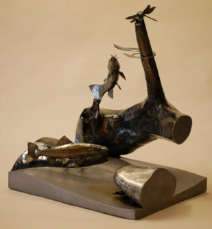 Trout Sculpture, Wildlife Art, NC Wildlife Art
