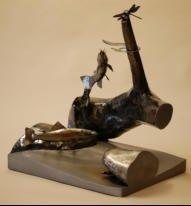 Trout Sculpture, Wildlife Art, NC Wildlife Art